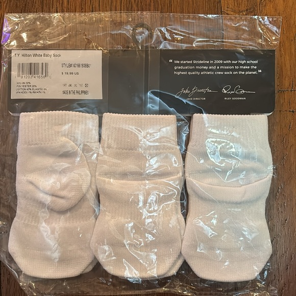 Baltimore Colt T Y Hilton white baby socks package of 3 - Picture 4 of 4